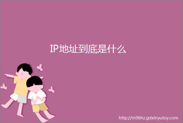 IP地址到底是什么