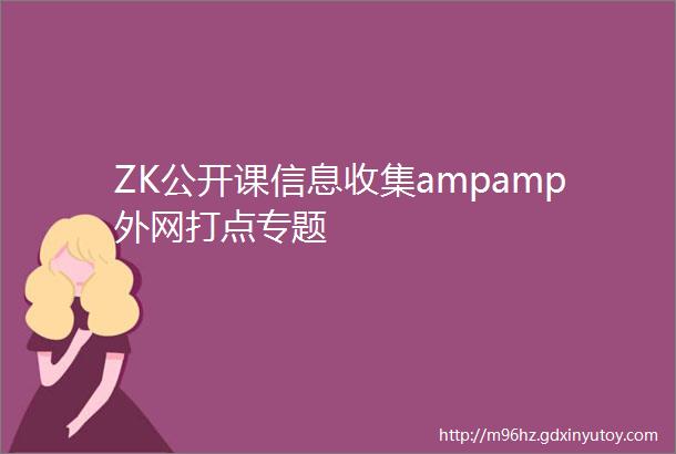 ZK公开课信息收集ampamp外网打点专题