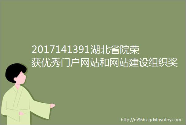 2017141391湖北省院荣获优秀门户网站和网站建设组织奖